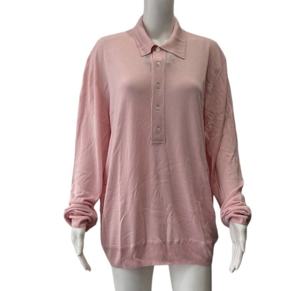 $1690 NWT Tom Ford Light Pink Collared Sweater Shirt size 56/XL